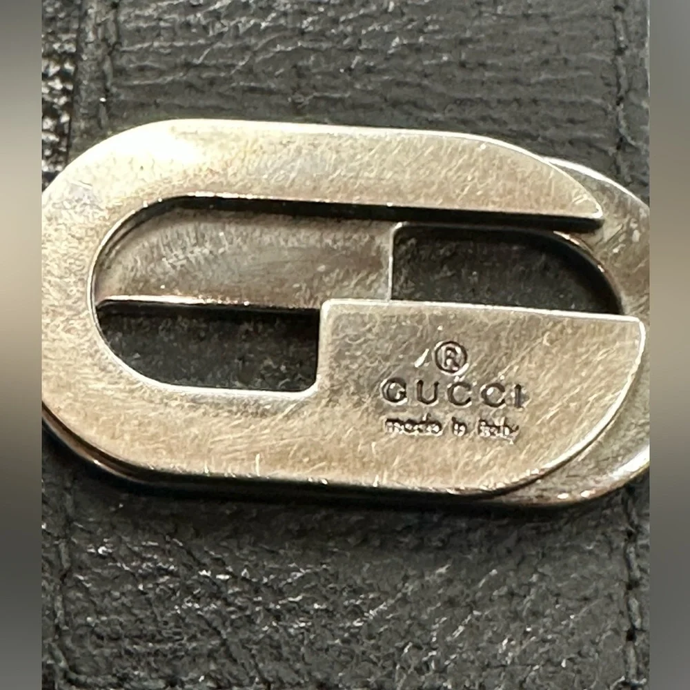 GUCCI - interlocking G Logo black and orange small wallet - Picture 5 of 15